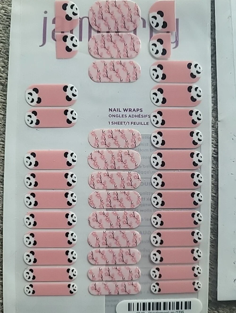Jamberry Jr. Assorted Nail Wraps Partials Lot